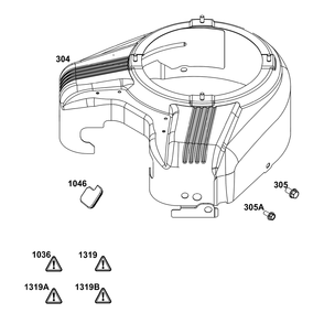 Blower Housing Group Diagram and Parts List for 385777-0011-G1 200000 - 399999 Briggs and Stratton Engine